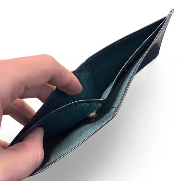 Vintage Dior Blue Calfskin Leather Bifold Wallet - Picture 5 of 5